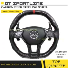 Для Mercedes E260 E400 CLA250 2013 C200 2011 углеродное волокно рулевого колеса автомобиля по индивидуальному заказу