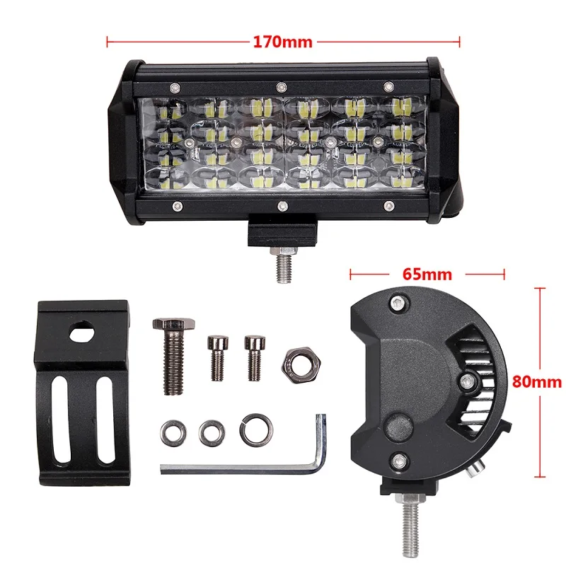 Внедорожный светодиодный светильник бар 12V 24V комбо 4 12 ''18 20 23 31 36-44 дюйма грузовых автомобилей SUV 4WD 4X4 ATV прицеп AWD лодка Camper Лампа для пикапа