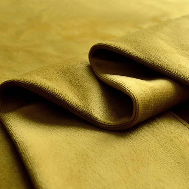 Современная роскошная желтая золотистая бархатная занавеска s для гостиной простая спальная занавеска - Цвет: Цвет: желтый
