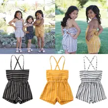 Newborn Infant Baby Girls Clothes Kids Casual Popular Girls Pants Jumpsuit Playsuit Toddler Clothes 1-6Y Summer