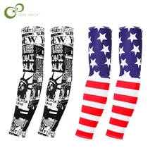 Прохладная ткань нарукавники для велоспорта баскетбол рукав беговой наручный рукава налокотники для велосипедистов грелки для кемпинга, летняя спортивная одежда для детей безопасность UPF50+ GYH