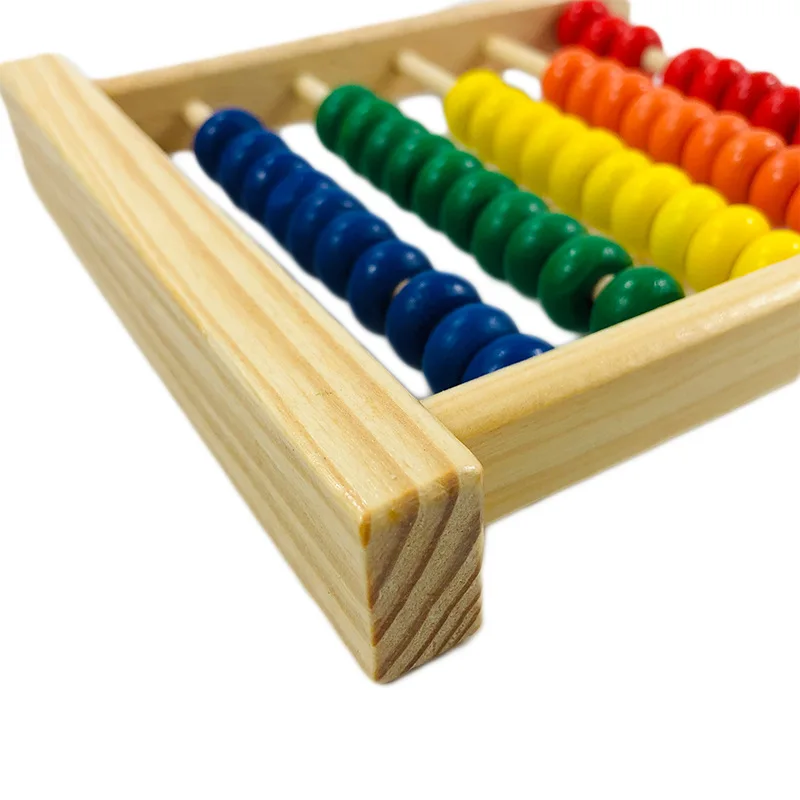 Деревянные Abacus Монтессори материалы Ранние развивающие игрушки для детей