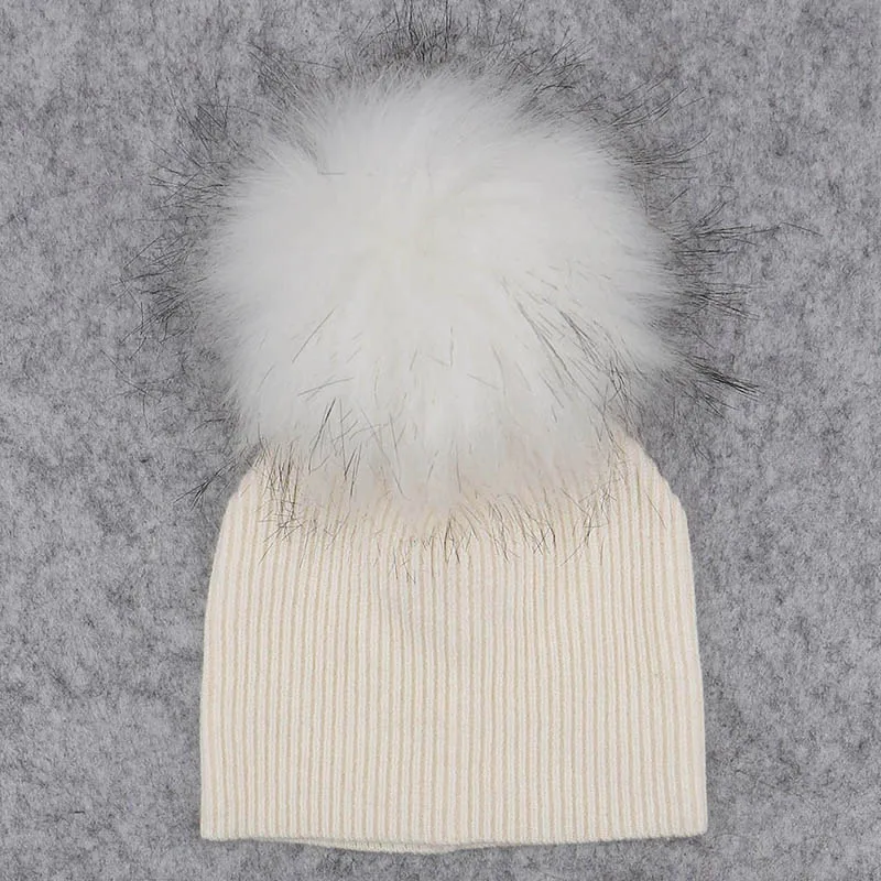 GZHilovingL/мягкие зимние шапки с помпонами из искусственного меха для новорожденных мальчиков и девочек; коллекция года; детские шерстяные вязаные шапки Skullies Beanies