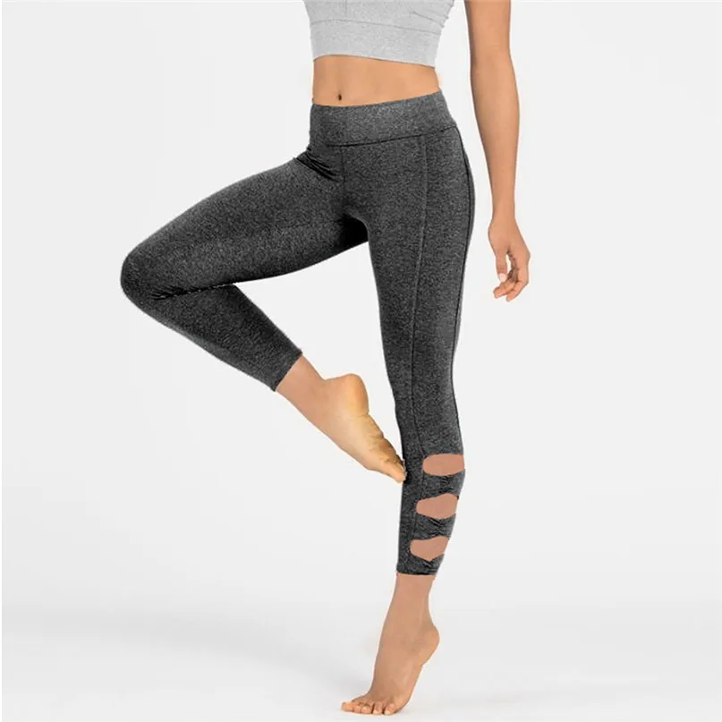 

Yoga Leggings Quick Dry Yoga Pants Women Leggins Sport Women Fitness Tights Leggings Sport Fitness Calf-Length Pants 4FN