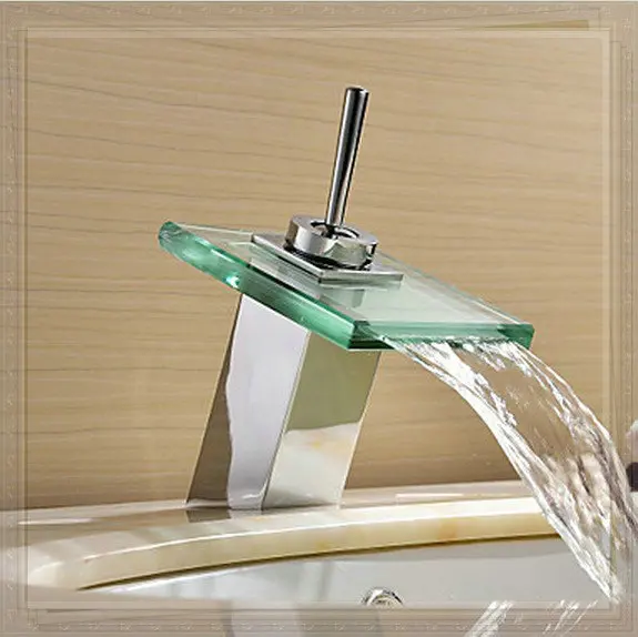 Contemporary Chrome Single Handle Glass Spray Bathroom Basin Sink Mixer Tap Faucet C8200 | Обустройство дома