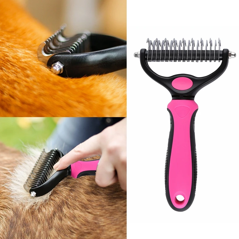 Dog Pet Cat Fur Knot Cutter Shedding Grooming Trimmer Dematting Tool