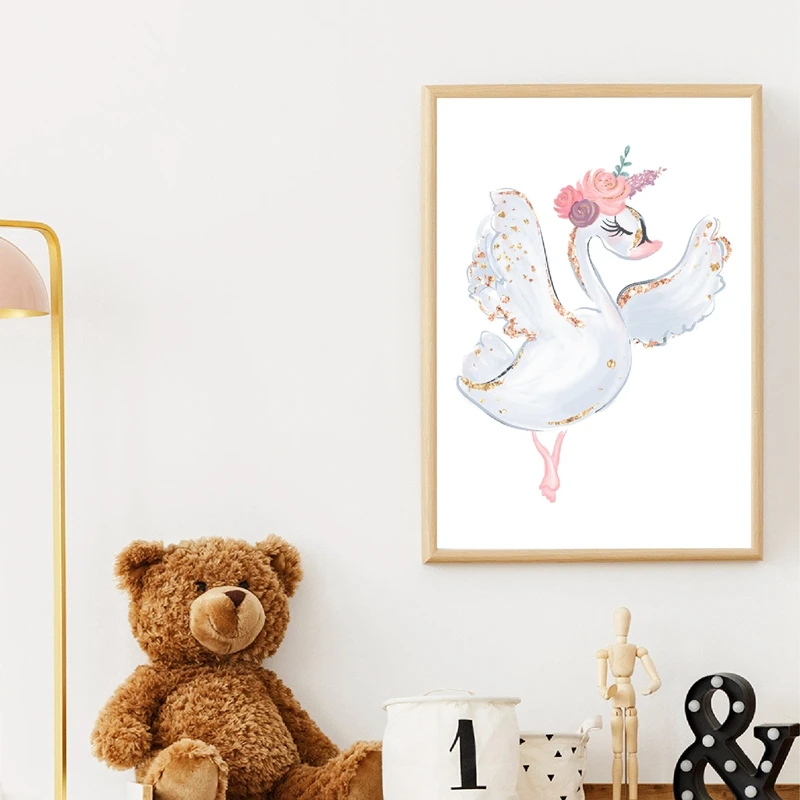 Ballerina Wall Art Print Nursery Decor