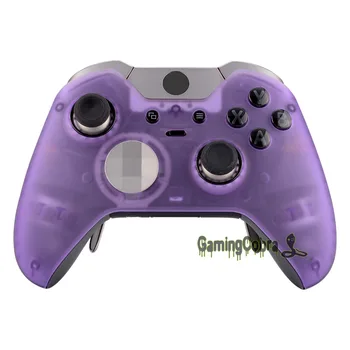 

Foggy Clear Purple Soft Touch Faceplate Front Housing Shell Fix Part for Xbox One Elite Controller + Accent Rings - Model 1698
