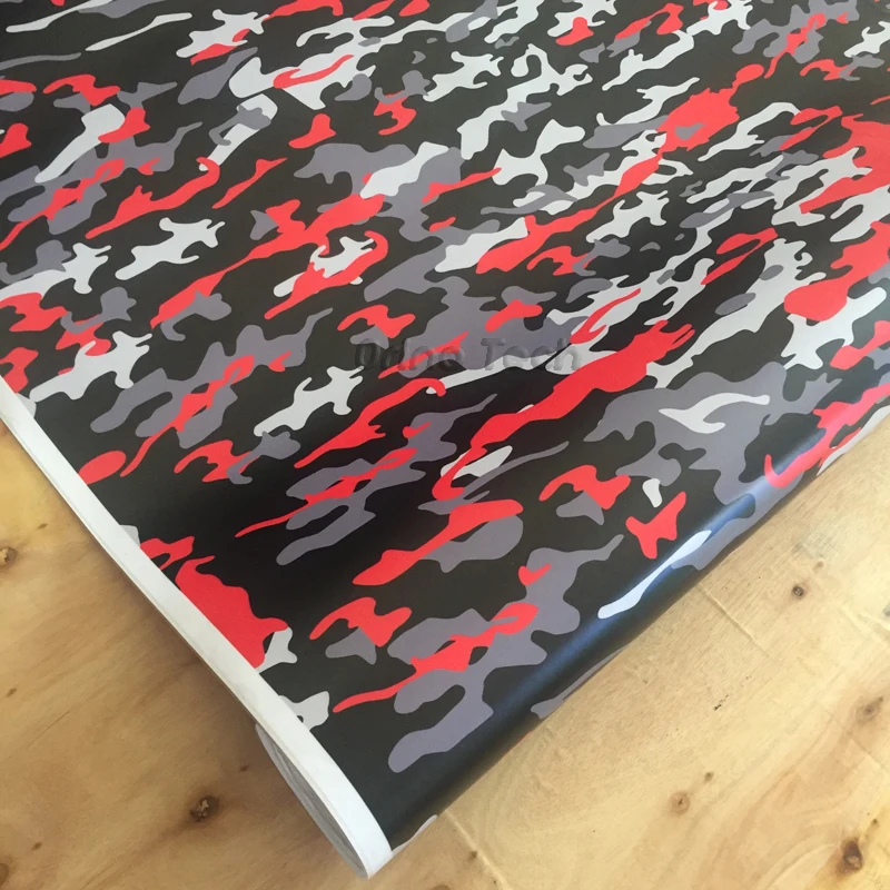 Black Red Camo Vinyl Film-3