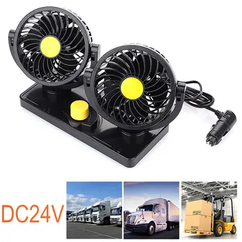 

Vehemo Double-Head Car Fan Car Cooler Two-Speed Truck for 360 Rotation Portable Wind Regulation Lorry