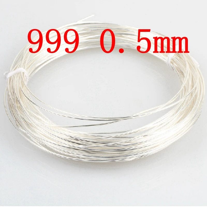 999 Purity 0.5mm Pure Silver Wire 25 Gauge silver thread Sterling