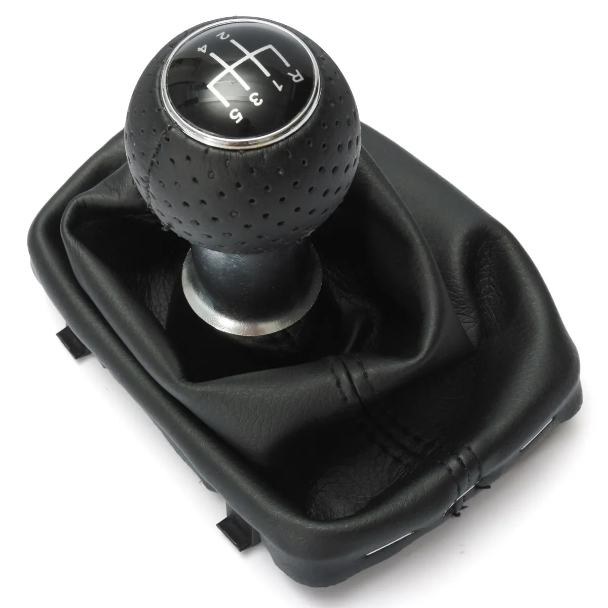 

Black 5 Speed Gear Shift Stick Lever Knob Gaiter Gaitor Boot Cover For Audi /A3 /S3 8L