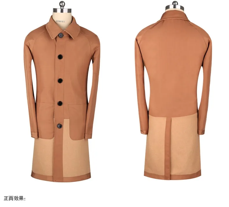 Tothe British URSMART продукт одежда мужская одежда два длинных в шерстяном пальто из верблюжьей шерсти пальто
