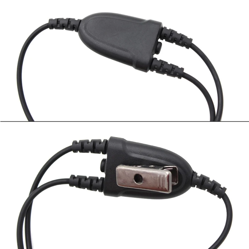 2 контактный D Форма Заушник гарнитура с пальцем PTT+ микрофон для Kenwood радио BaoFeng UV-5R GT-3TP UV-82HP BF-F8 BF-888S PX-888K TY