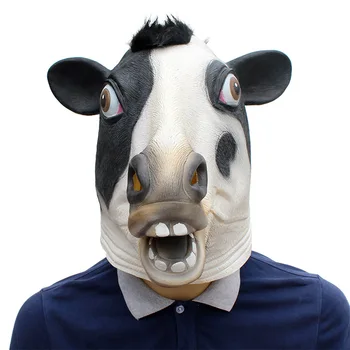 

Cute Cow Mask Birthday Party Supplies Funny Animal Masks Cartoon Kids Party Dress Up Costume Zoo Jungle Mask Cosplay Decoration
