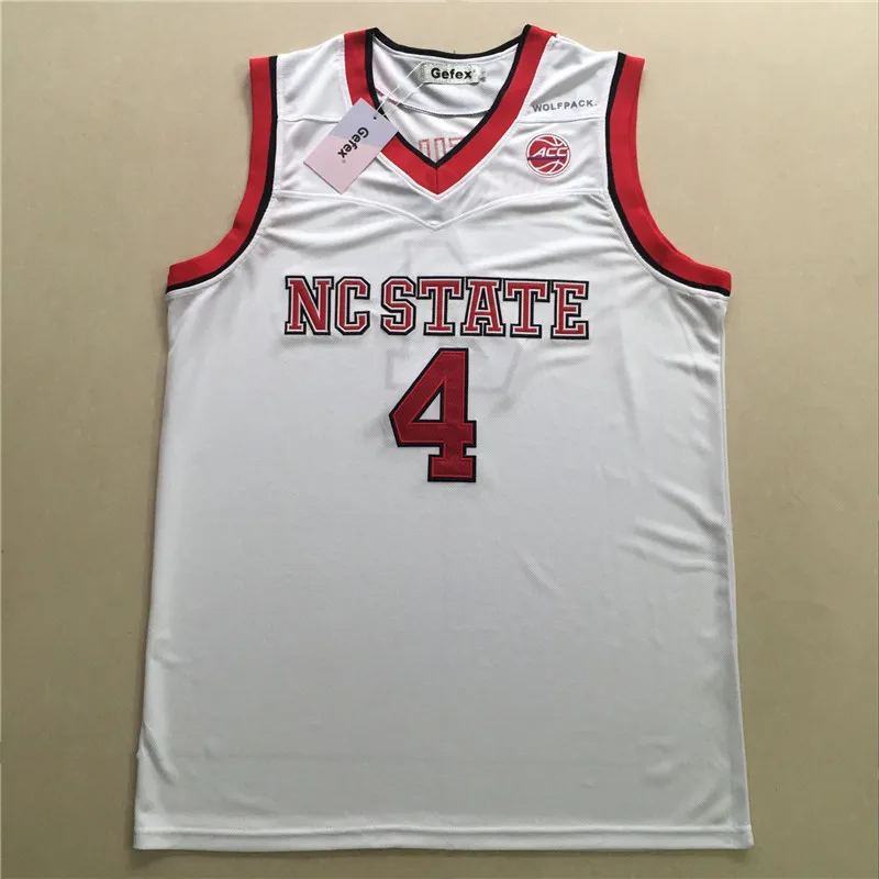 Image State Wolfpack Dennis Smith Jr. Movie jerseys CC Road  white red Jersey free shipping