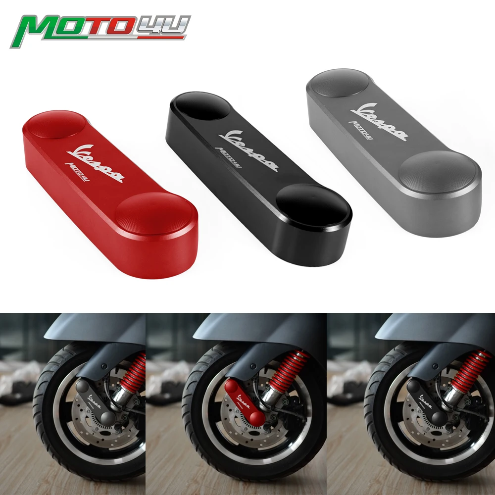 

New motorcycle front fork shock linkage link cover hub Fork Satin for Vespa GTS300 GTS 300 3colors black Red Grey