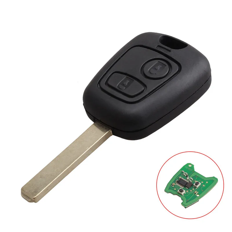 Автомобиль дистанционного ключа 2 кнопки для peugeot 307 Citroen C1 C3 433 мГц PCF7961replacement ключи от машины