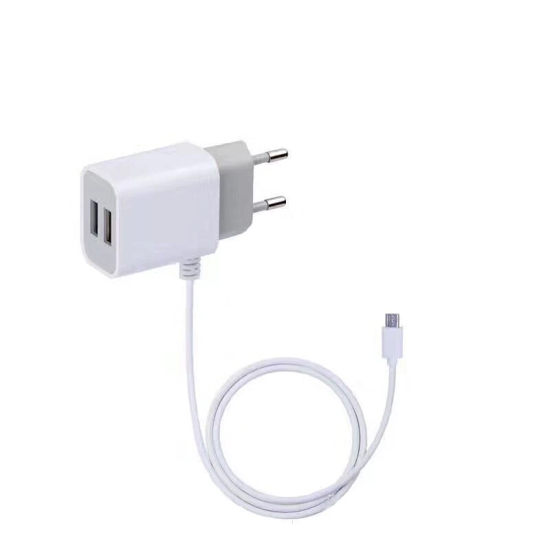 

5V 2A Wall Charger 2 ports phone adapter with cable for Iphone Android Universal USB Charger for Xiaomi Huawei Sumsung Smartphon