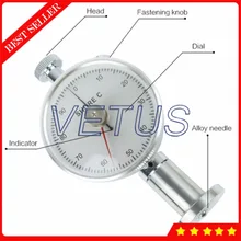 LX-C-2 Портативный твердомер Двойная игла аналоговые склероскоп Шора