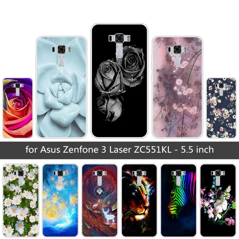 for Asus Zenfone 3 Laser ZC551KL 5.5 inch Back Silicone Cover Soft TPU Colored Phone Case |