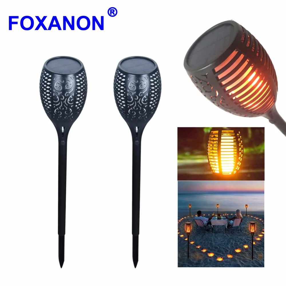 

LED Solar Flame Flickering Lawn Lamps Led Torch Light Realistic Dancing Flame Light Waterproof Outdoor Garden Decor Flame Lamp