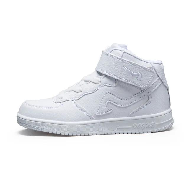 Children's Sports White Shoes Boys 2018 Spring and Autumn Casual High