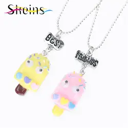 BFF Еда jewelry 2 шт./компл. Best друзья очарование двигаться Средства ухода для век ванильное мороженое Подвески Цепочки и Ожерелья Любовь сестры