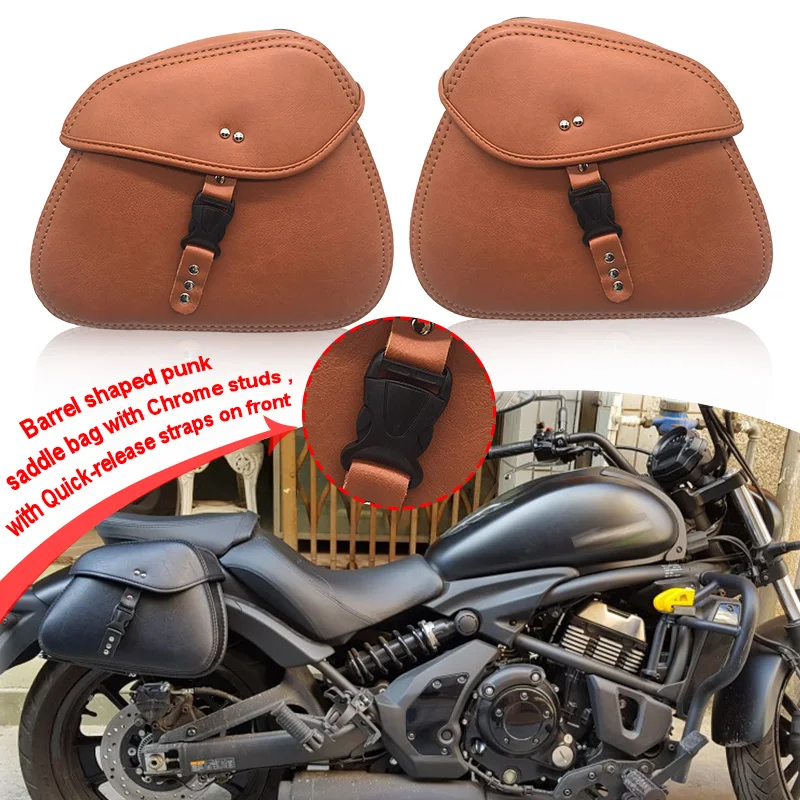 

2pcs Universal PU Leather Motorcycle Saddlebag for Harley Sportster XL883 XL1200 for Honda for Suzuki for Kawasaki for Yamaha