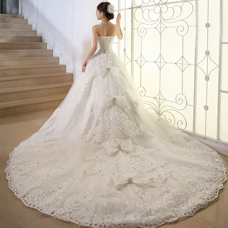 long train wedding gowns