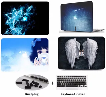 

3in1 Laptop Case Notebook Tablet Hard Shell Keyboard Cover Skin Dust Plugs Set For 11 12 13 15" Macbook Air Pro Retina Touch Bar