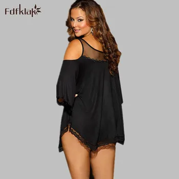 

3XL 4XL Summer Sexy Europe Plus Size Nightgowns Women Night Dress Nightwear Nighties Nightwear For Women Satin Sleepwear E0293