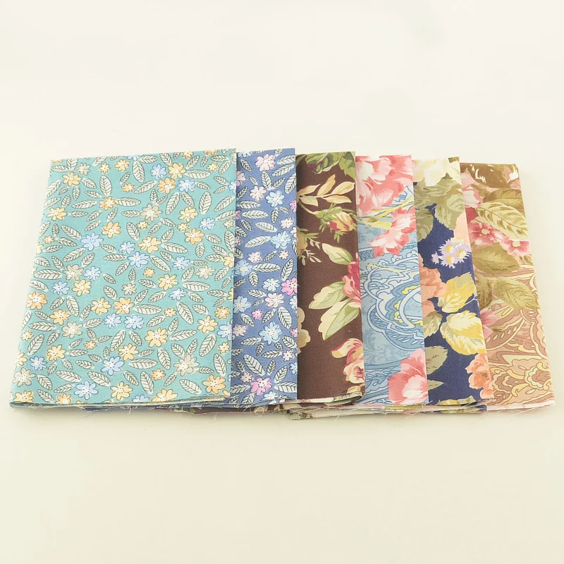 Booksew 6 PCS/lot 40x 50cm Scrapbooking Patchwork DIY Sewing Material Textile Tissu Coton Floral Fabric Cotton Twill Cloth