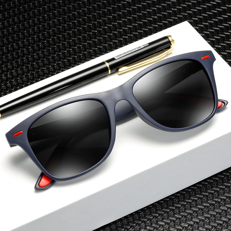 Fashion Brand Designer Polarized Sunglasses Men Women Square Mirror Sun Glasses Male Driving Goggles UV400 Gafas with gift case
