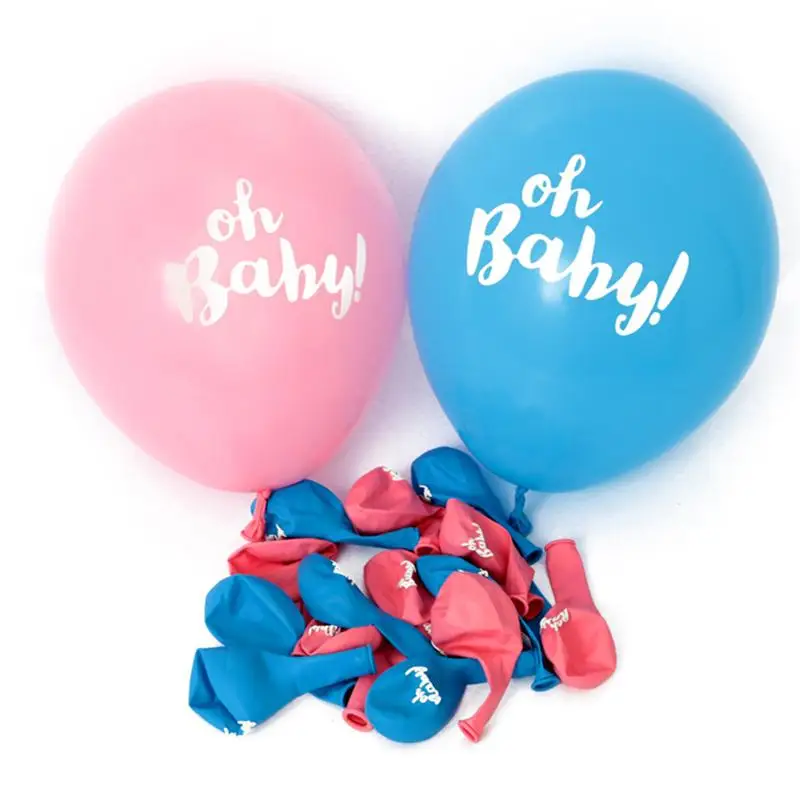 

100Pcs/Pack Non-Toxic Balloons Set Oh Baby Gender Disclosure Balloons Decorative Latex Balloons For Wedding Baby Birthday