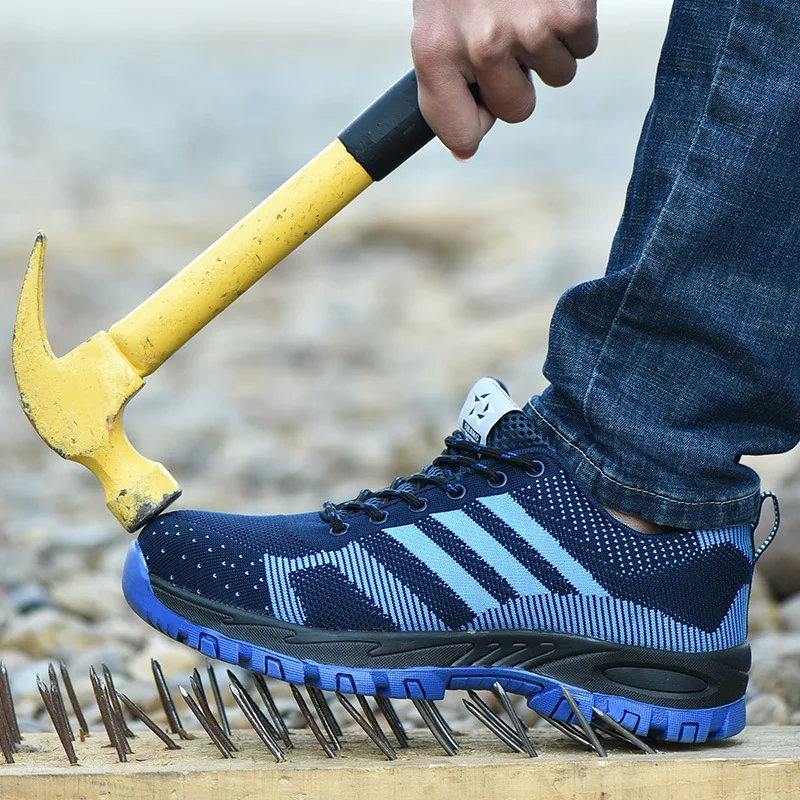 

Steel Toe Cap Work Safety Shoes Men Outdoor Anti-slip Steel Puncture Proof Construction Safety Boots Shoes