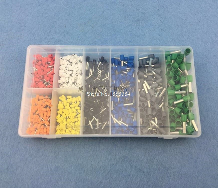 800 шт. набор наконечников для бутлейса Cooper, провод, медь, обжимной разъем, Изолированный Шнур, наконечники, концевые зажимы, набор для 22-10AWG