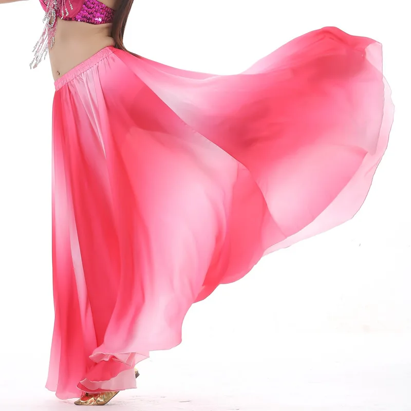 

Gradual Changed Rayon Long Dancing Skirt Female Floor Length Cheap Skirts For Belly Dancing Bellydance Wear