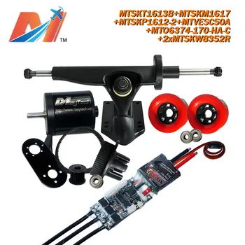 

Maytech for diy electric skateboard kit 6374 170kv rc bldc motor and esc and dc skateboard truck mount and pulley