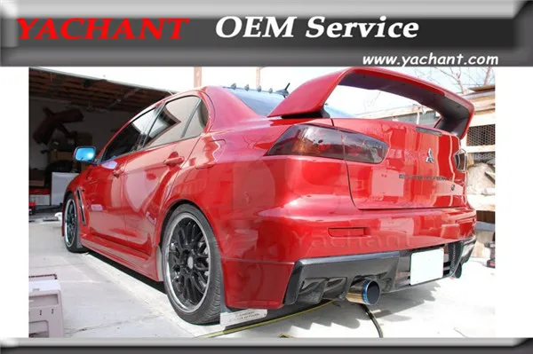 

Car-Styling Carbon Fiber Body Kit Rear Bumper Lip Fit For 2008-2012 Lancer Evolution X EVO 10 EVO X OEM Style Rear Lip
