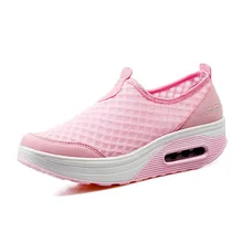 Ladies Swing Shoes 2016 Plus Size 35-42 Women Size Sport Soft Air Mesh Swing Shoes Woman Solid Platform Nurse Air Cushion Shoes
