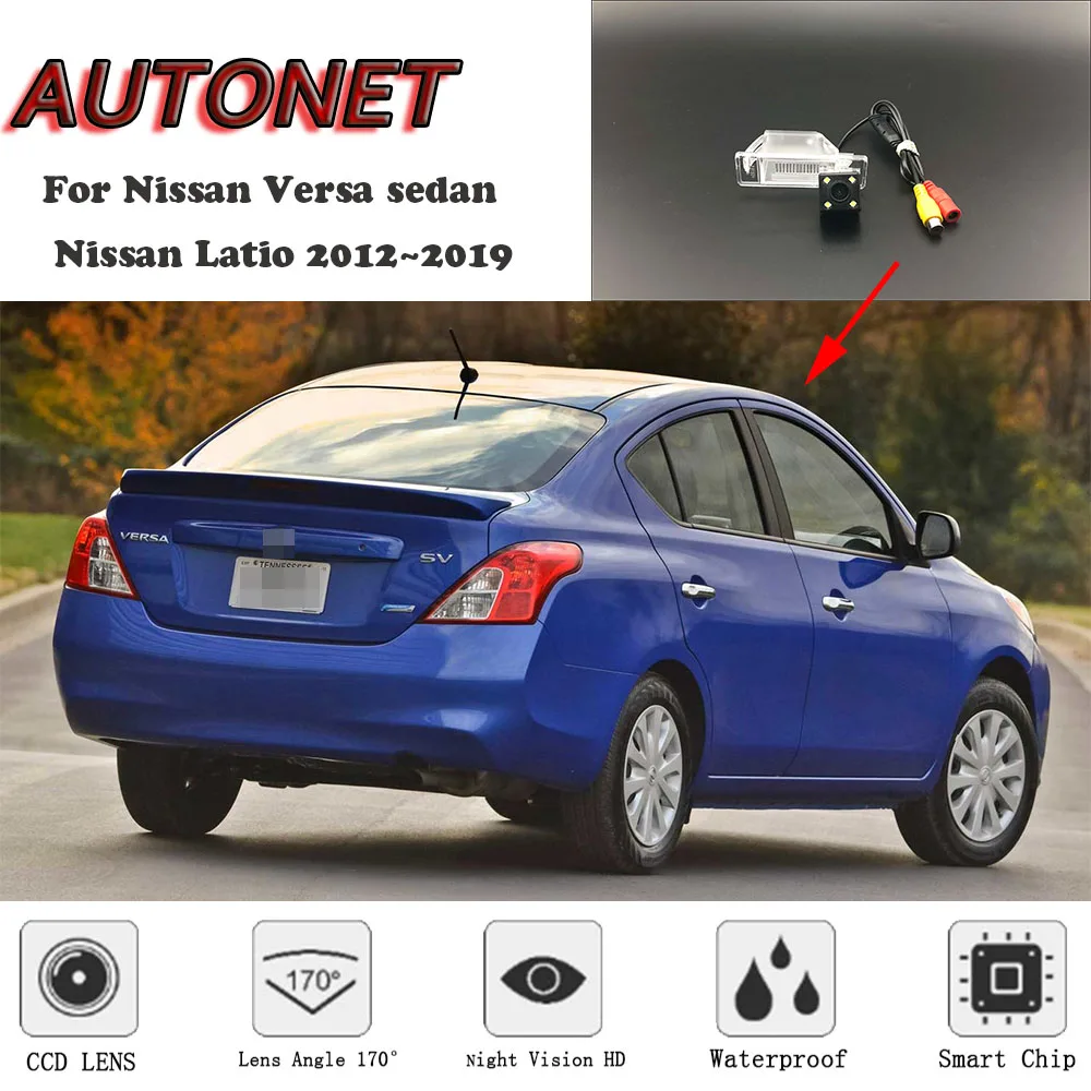 AUTONET HD камера заднего вида ночного видения для Nissan Versa для Nissan Latio sedan 2012~ камера номерного знака