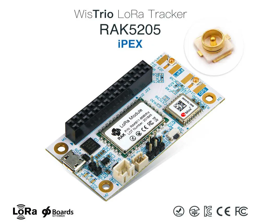 5205 модуль трекера LoRaWAN, обеспечивающий проектирование с открытым исходным кодом, поддерживающий режим низкой мощности