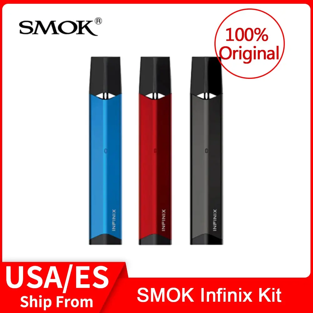 Original SMOK Infinix Kit with built in 250mAh Battery + 2pcs Pod 2ml electronic cigarette smok infinix vape pod kit vs novo kit