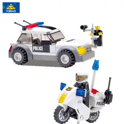 Город полицейский патруль автомобилей и мотоциклов строительные блоки кирпичи развивающие игрушки для мальчиков подарок на день рождения