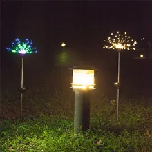 2 шт. 90 СВЕТОДИОДНЫЙ садовые, на солнечной энергии, Рождественские огни, открытый фейерверк, светодиодный светильник для газона, магазин QJS