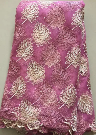 

French Net Lace Fabric 2019 Latest African Lace Fabric With Embroidery Mesh Tulle Lace Fabric High quality Nigerian Lace ELL3248
