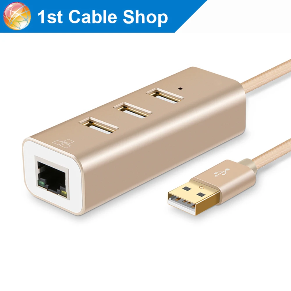 Многоточечный USB 2,0 ethernet концентратор адаптер RTL8152 набор микросхем Realtek для win10/8/7/XP/Mac. OS