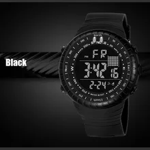 Мужские спортивные часы, многофункциональные военные водонепроницаемые часы для плавания, светодиодный цифровой двойной механизм, мужские резиновые наручные часы
