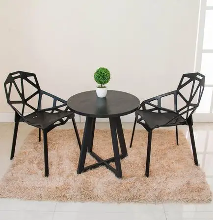 Modern minimalist casual coffee table round table small size table talk table desk reception desk